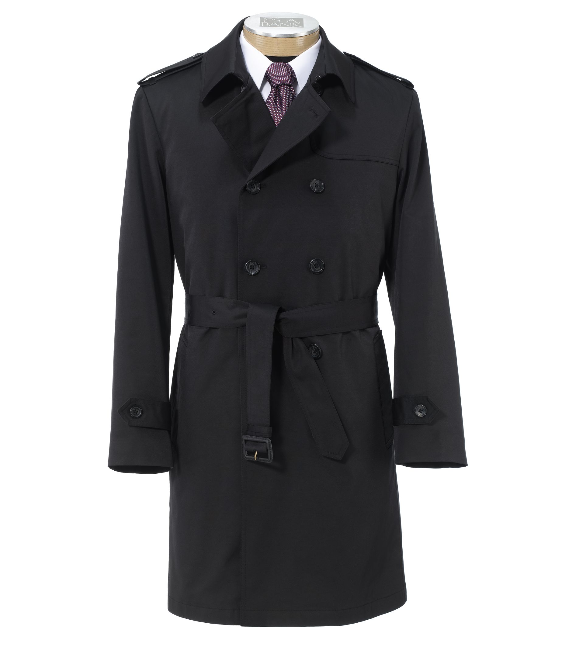 Traveler Tailored Fit Double Breasted Raincoat Extended Sizes
