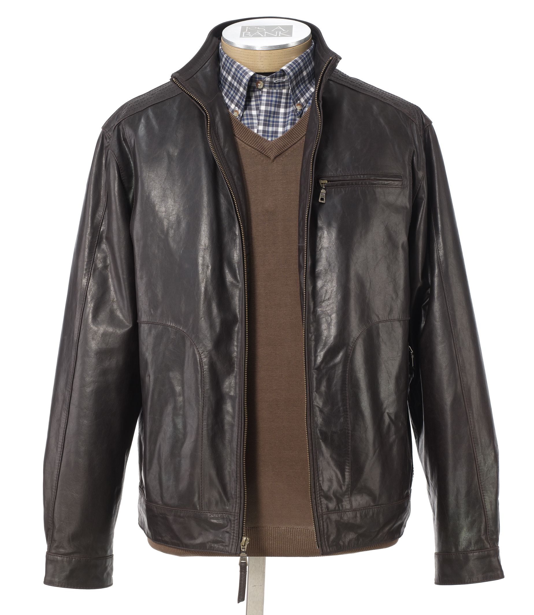 VIP Roadster Leather Jacket - Brown