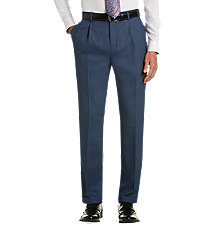 Executive Collection Traditional Fit Pleated Front Twill Dress Pants