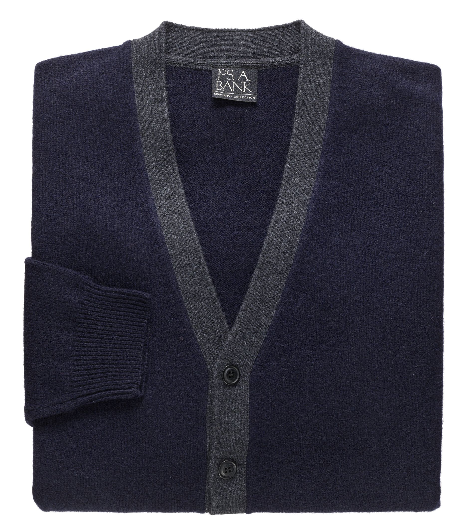 Lambswool Colorblock Cardigan Sweater