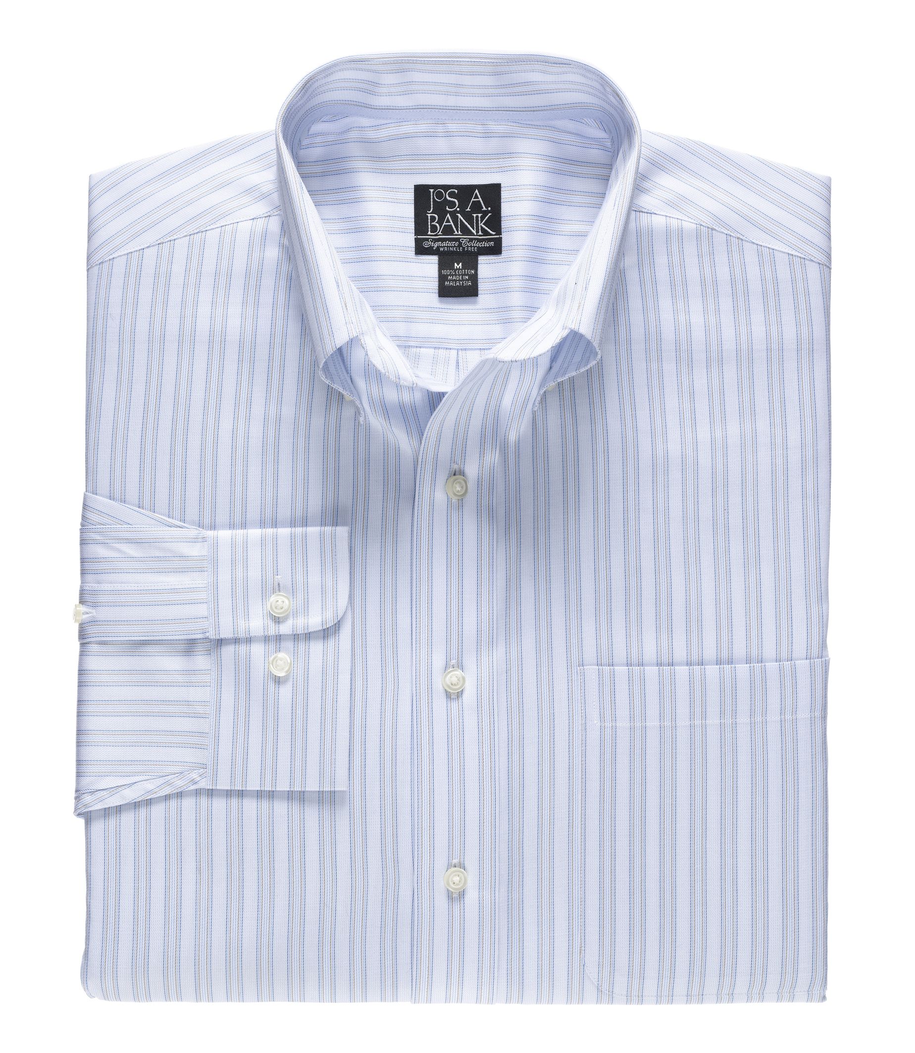 Signature Long-Sleeve Wrinkle-Free Cotton Buttondown Collar Sportshirt