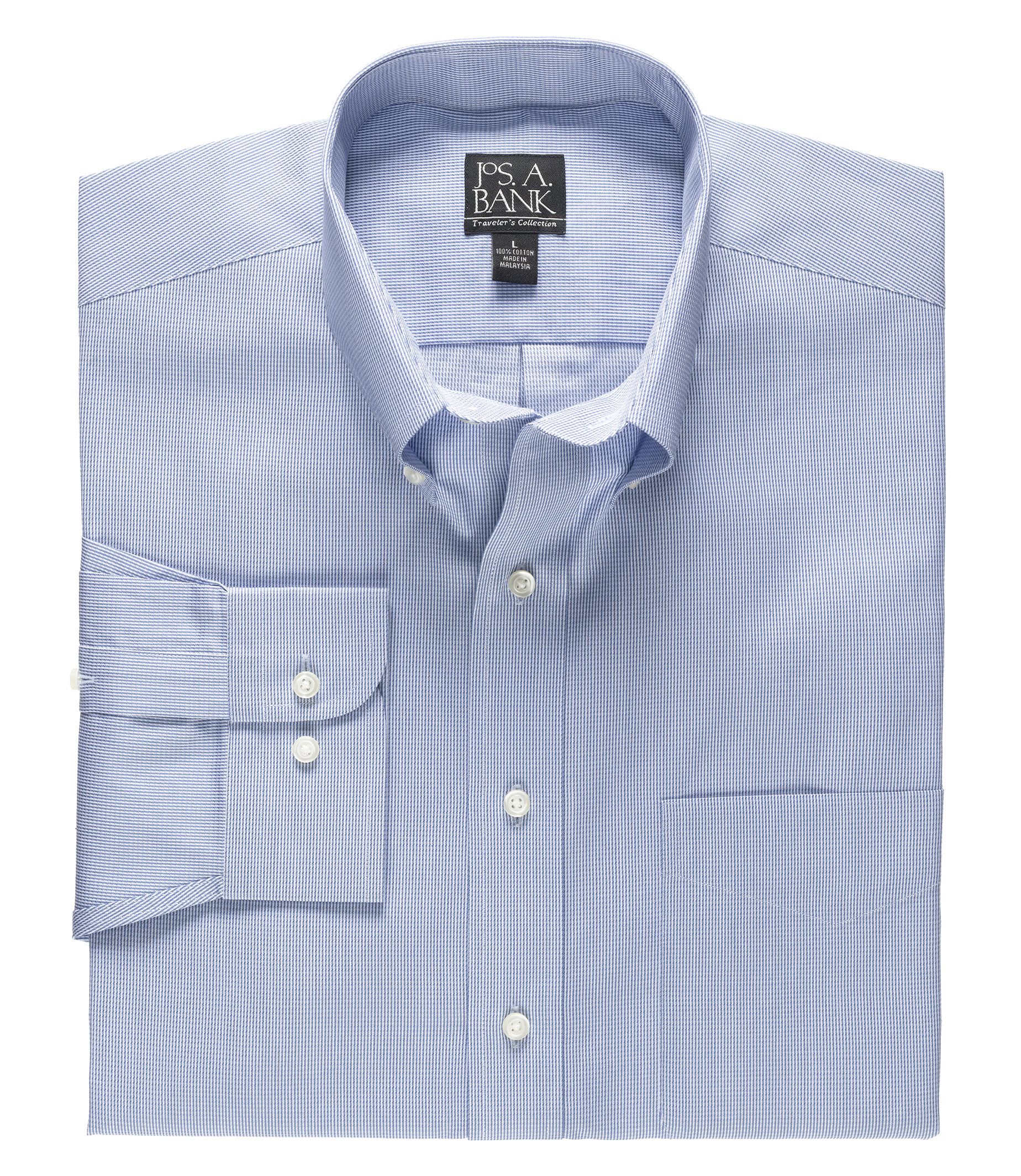 Traveler Long-Sleeve Buttondown Pattern Sportshirt Big/Tall