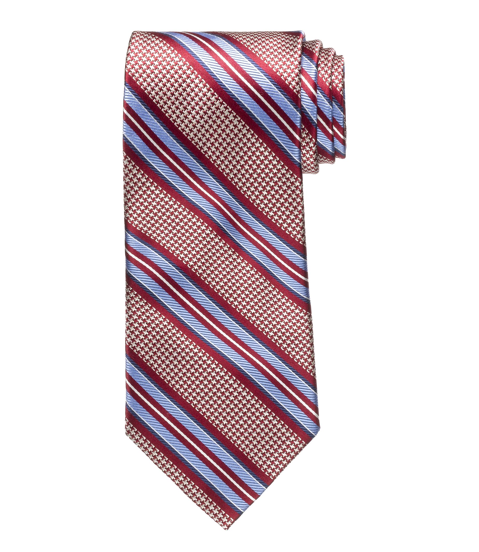 Signature Houndstooth Multi Stripe Tie