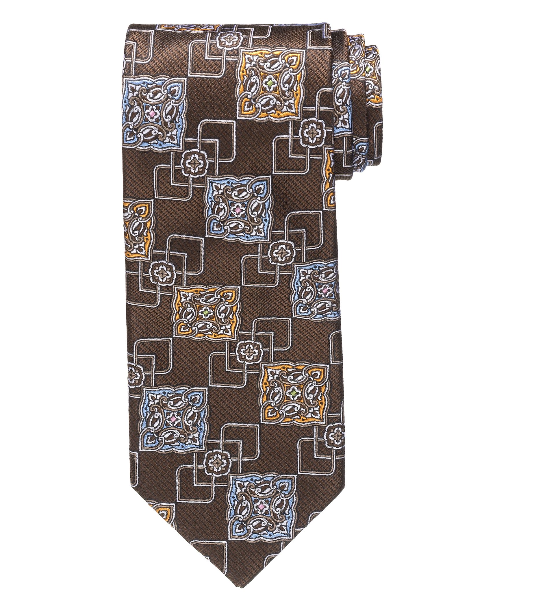 Signature Gold Large Ornate Connected Medallion Tie