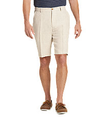 Reserve Collection Traditional Fit Linen Flat Front Short - Big & Tall
