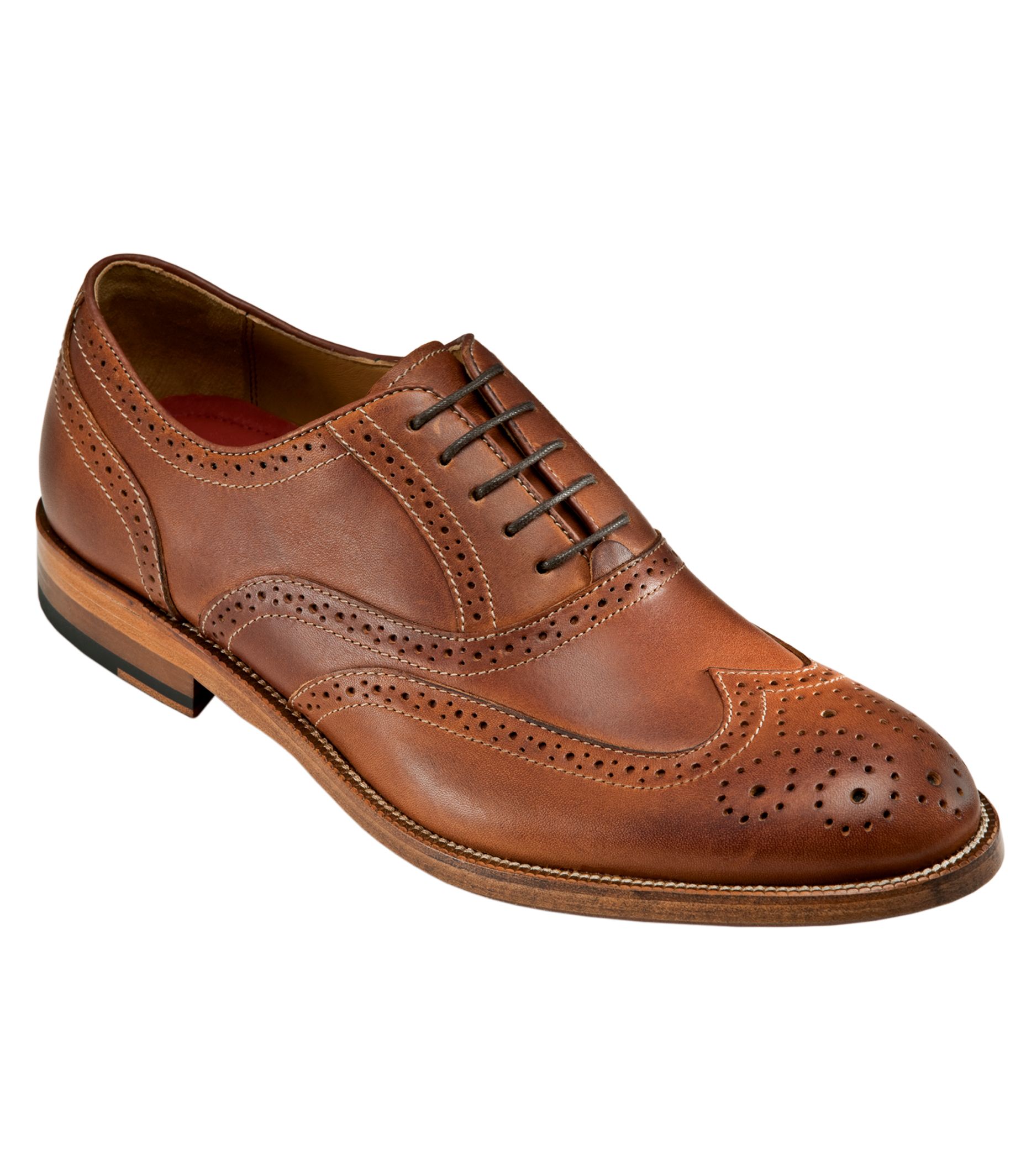 Clayton Medallion Wing Tip Shoe by Johnston and Murphy