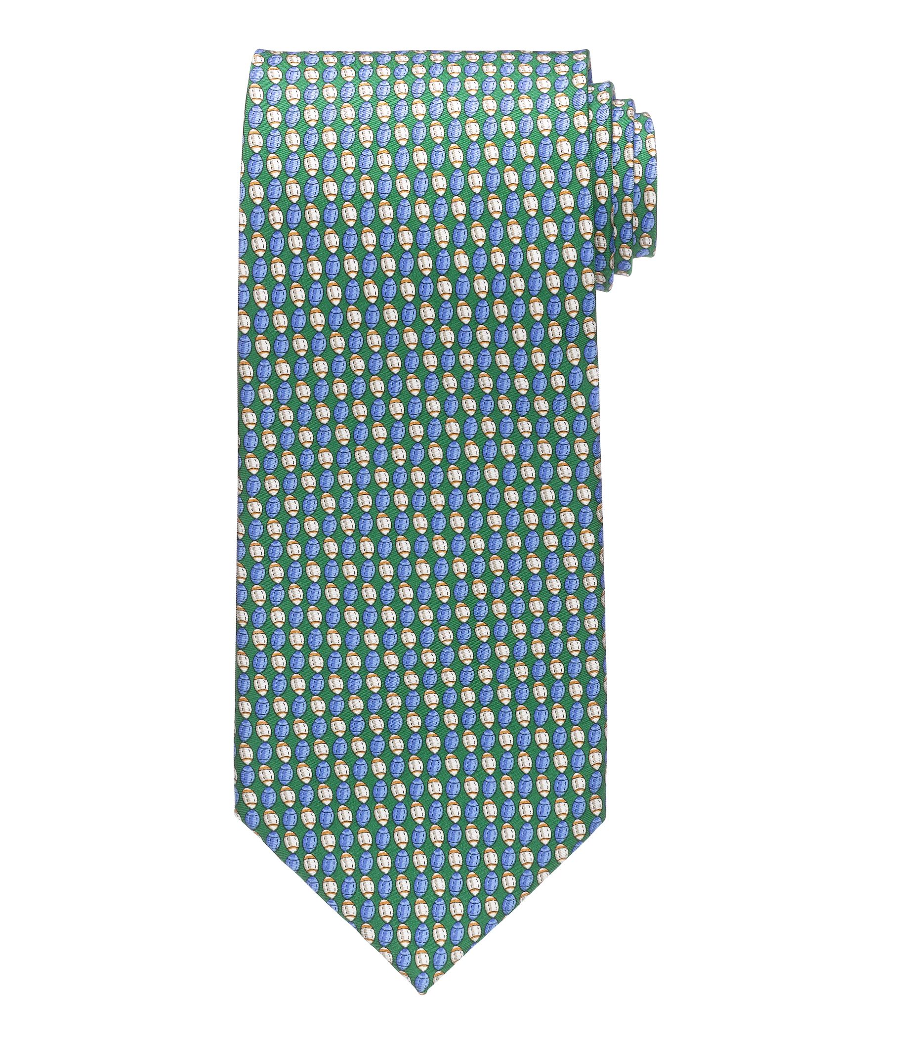 Conversational Patterned Footballs Tie