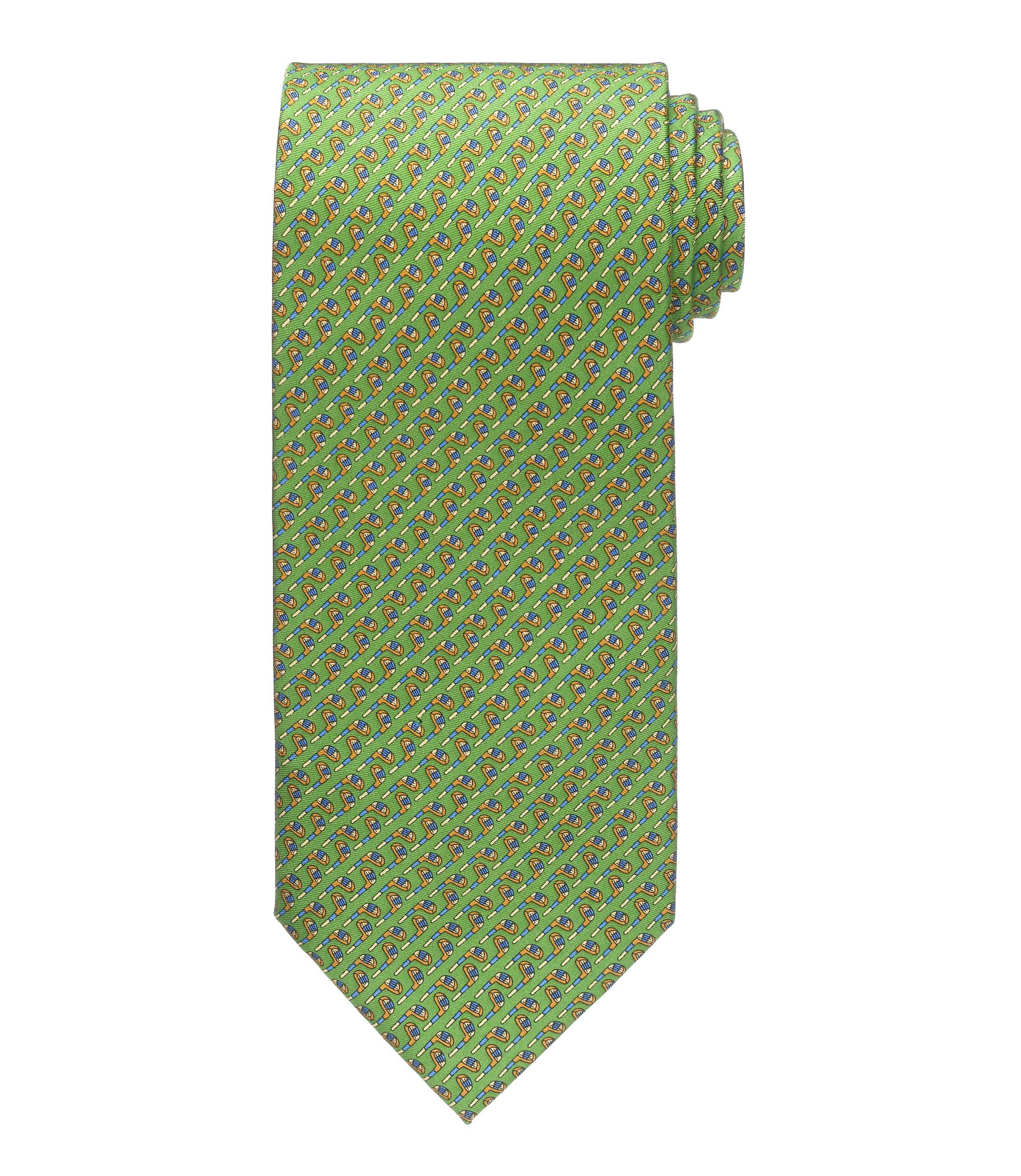 Conversational Patterned Golf Clubs Tie