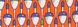 ORANGE FISHING LURES