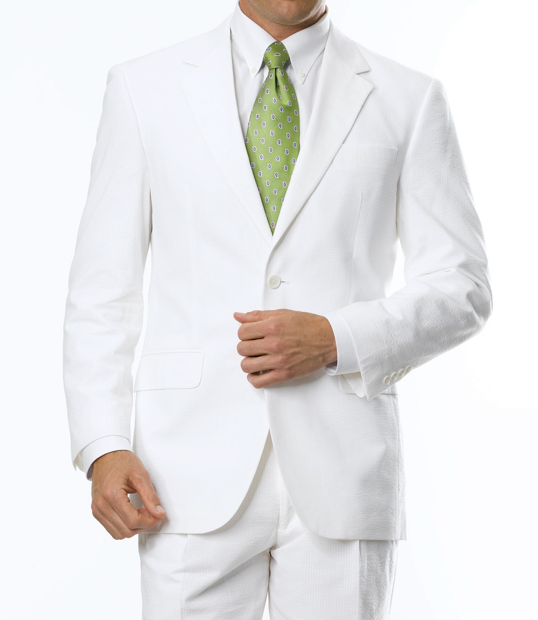 2-Button Seersucker Tailored Fit Suit