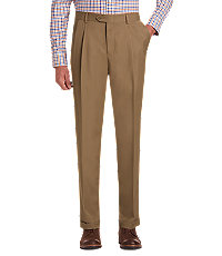 Traveler Performance Traditional Fit Pleated Front Pants