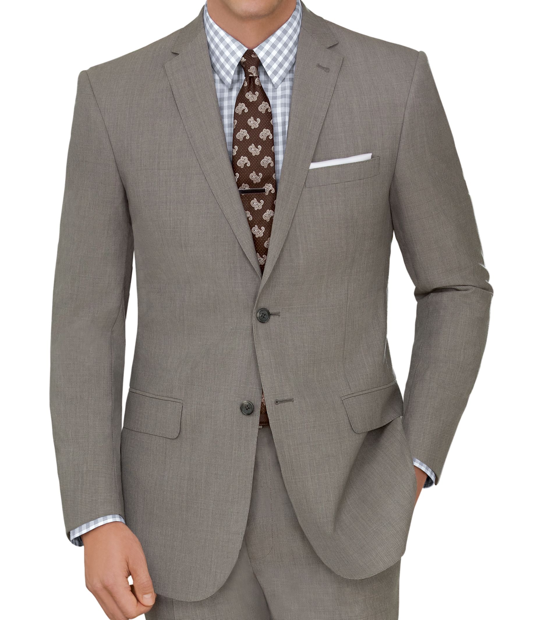 Joseph Slim Fit 2-Button Suits with Plain Front Trousers Extended Sizes