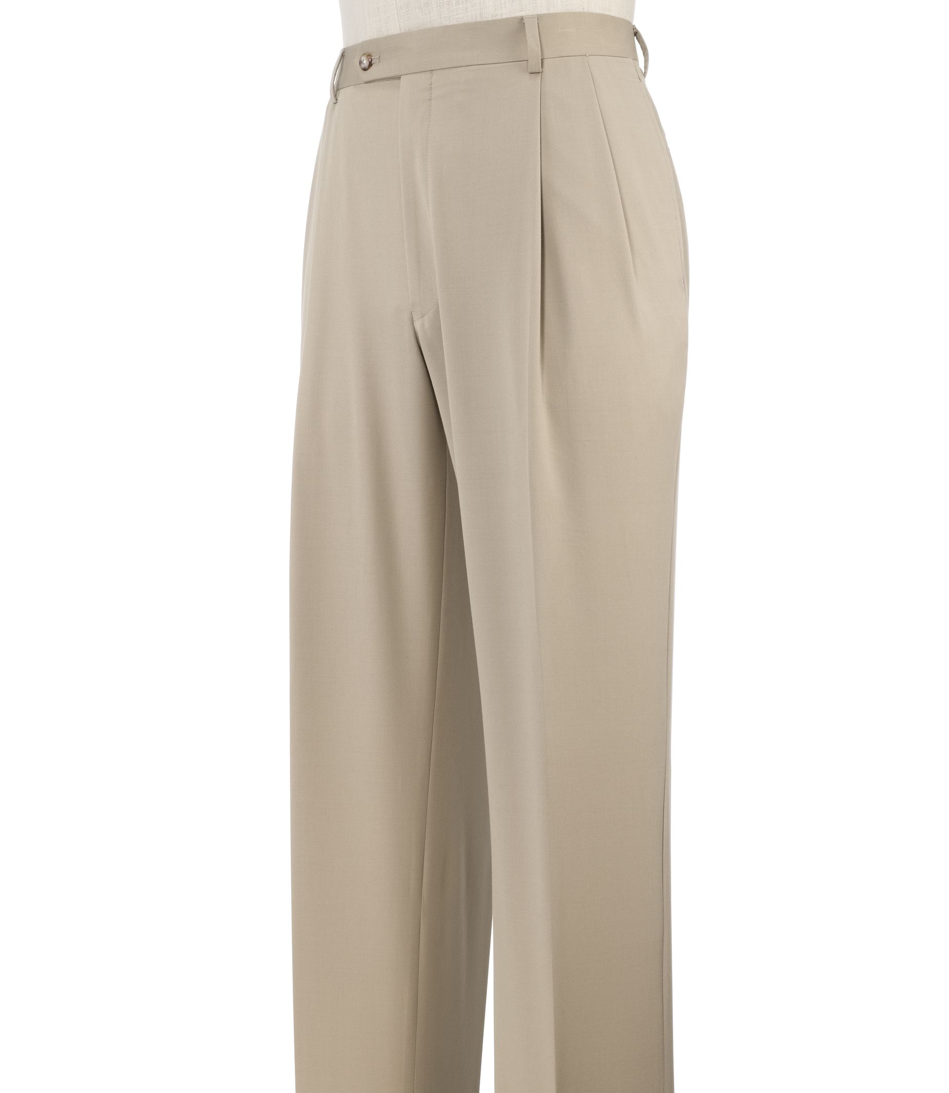 NEW Executive Cotton/Wool Pleated Trousers