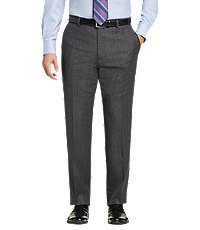 Reserve Collection Tailored Fit Flat Front Micro Tweed Dress Pants