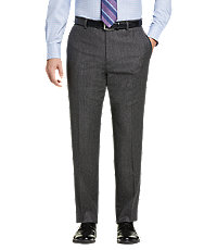 Reserve Collection Tailored Fit Flat Front Micro Tweed Dress Pants
