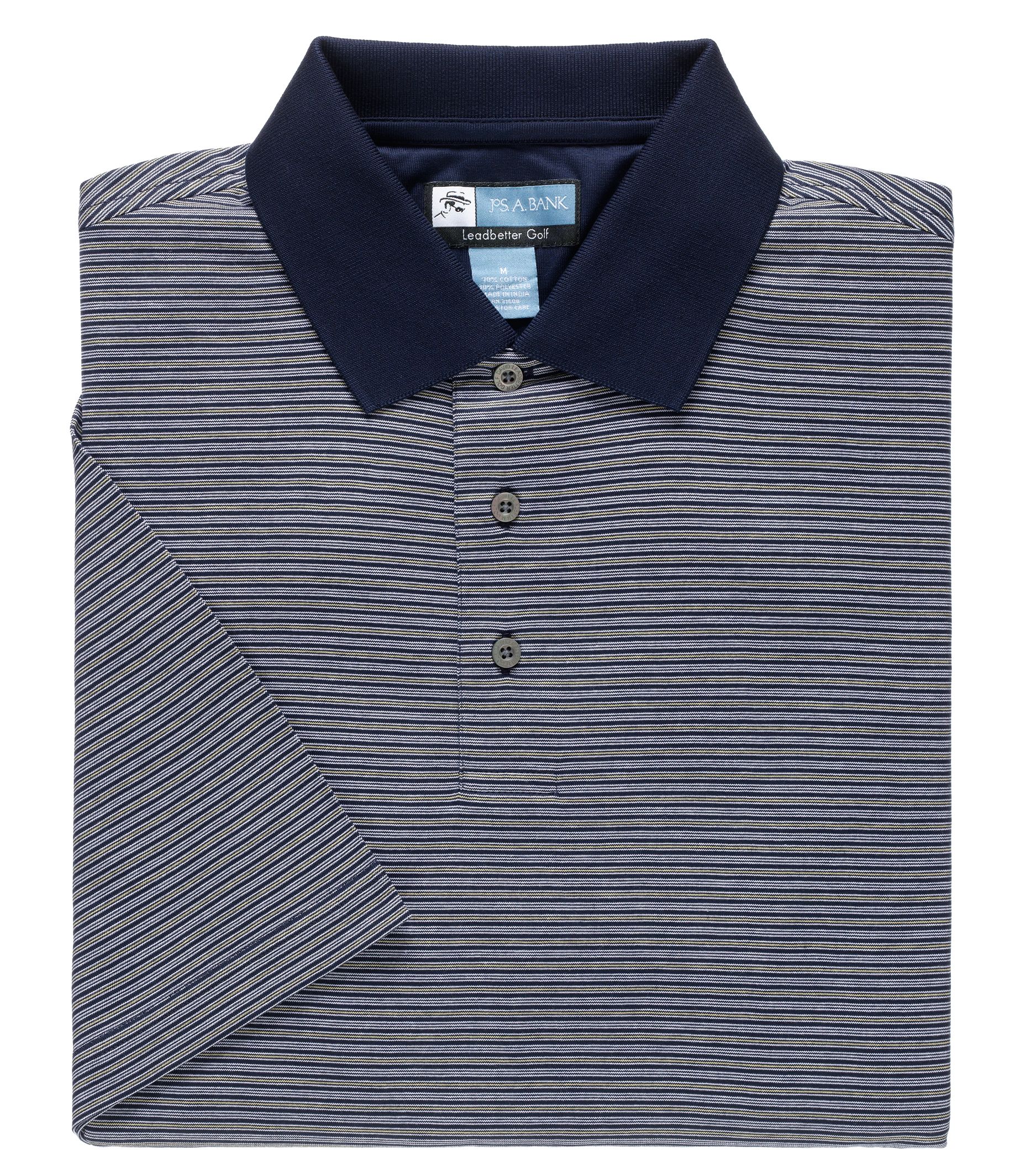 David Leadbetter Stays Cool Pattern Polo Big/Tall