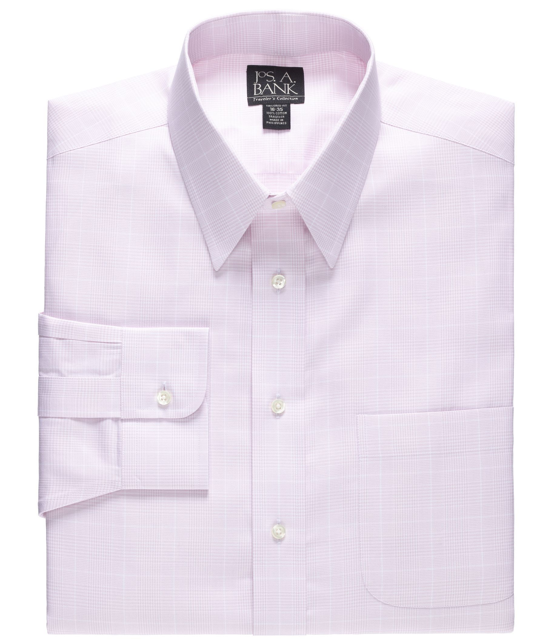 Traveler Screenweave Point Collar Dress Shirt Big or Tall