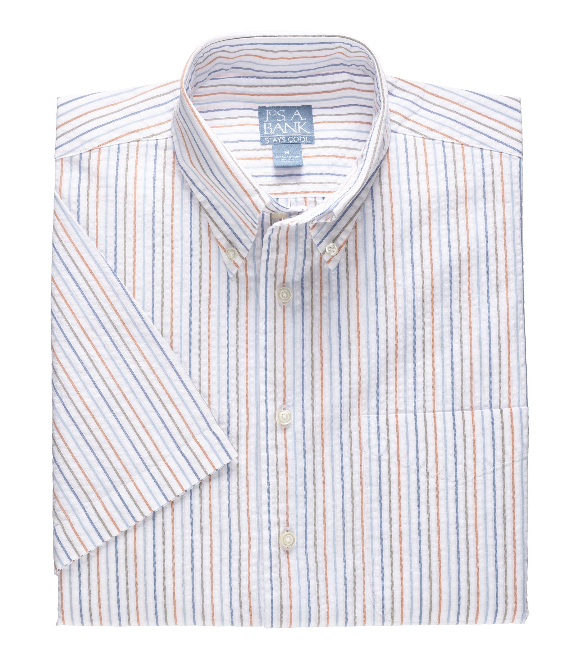 Stays Cool Short Sleeve Seersucker Sportshirt