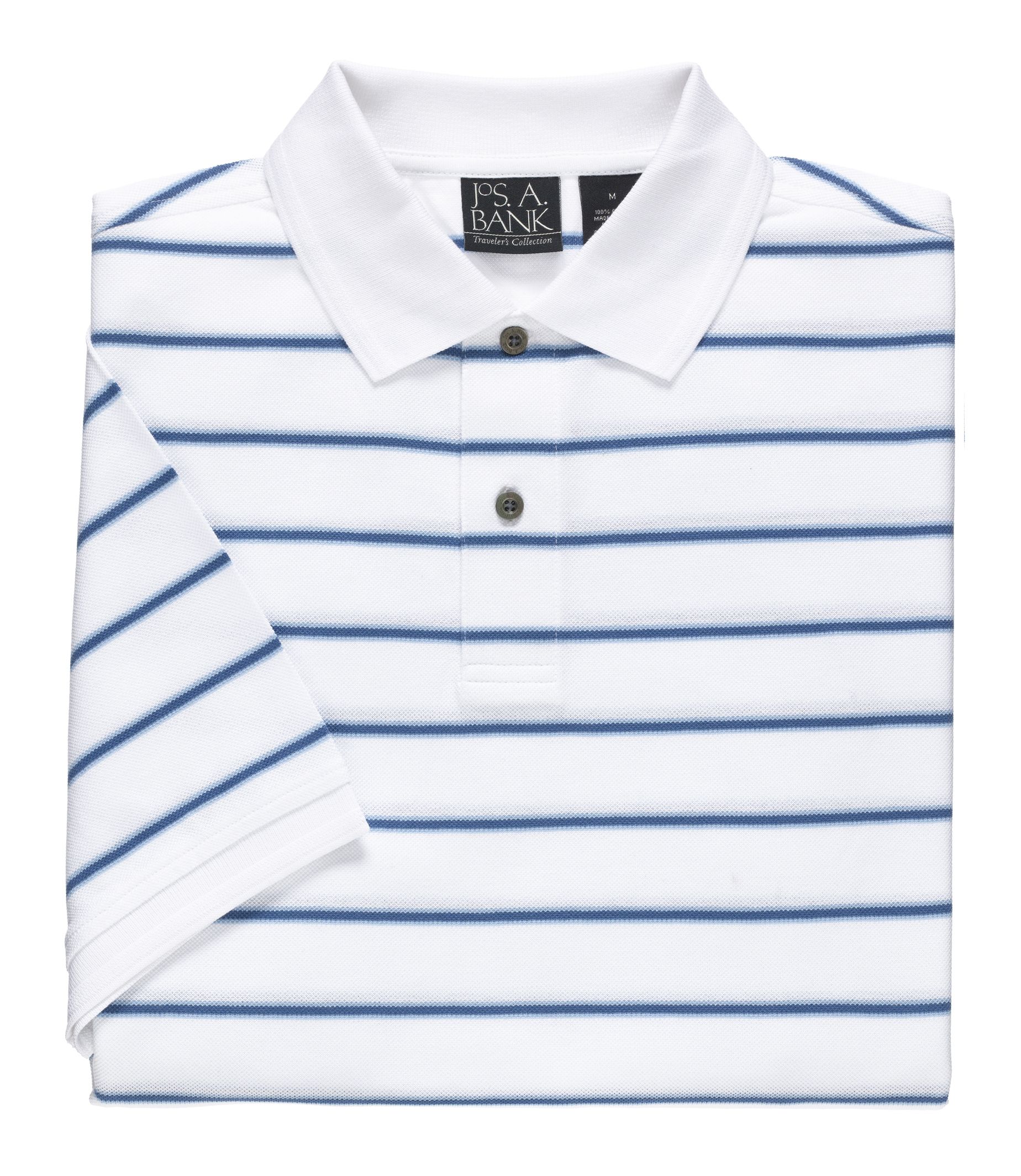 Traveler Short Sleeve Stripe Polo Big and Tall