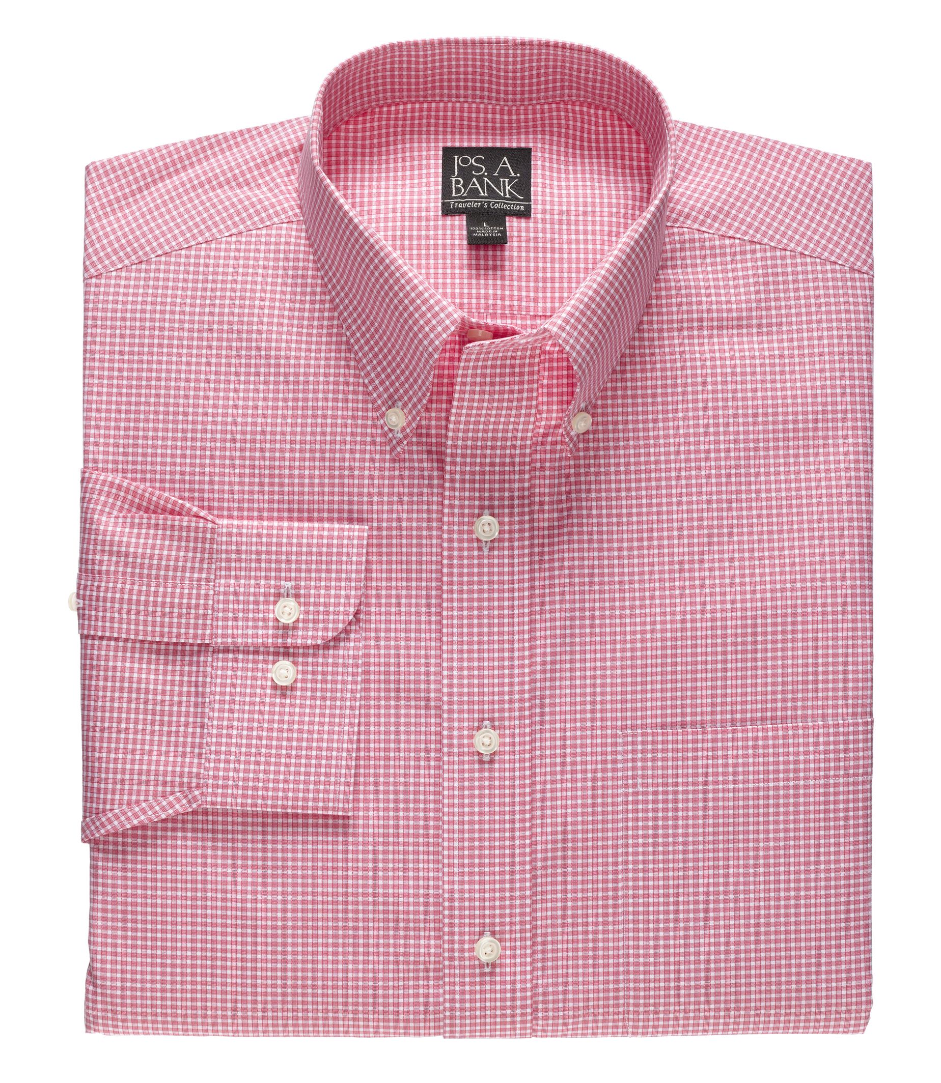 Traveler Long-Sleeve Buttondown Pattern Sportshirt Big/Tall