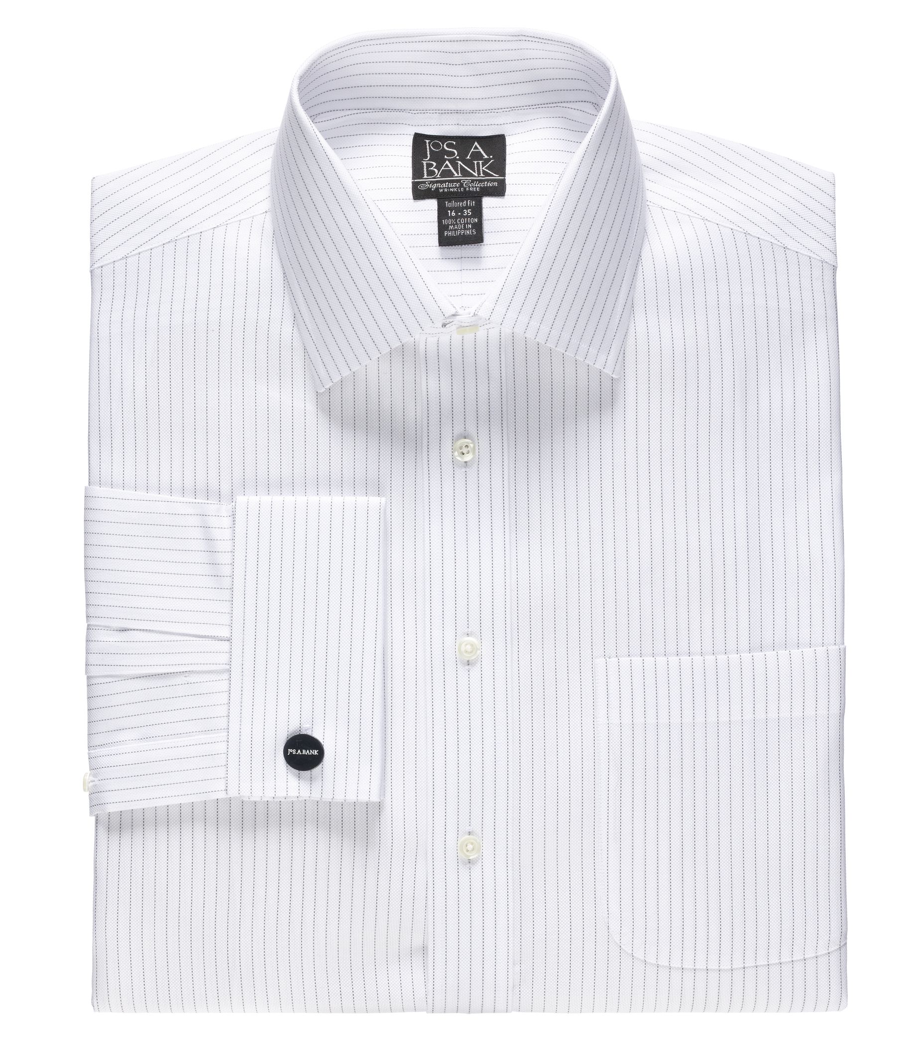 Signature Spread Collar/french Cuff Patterned Dress Shirt Big Or Tall ...