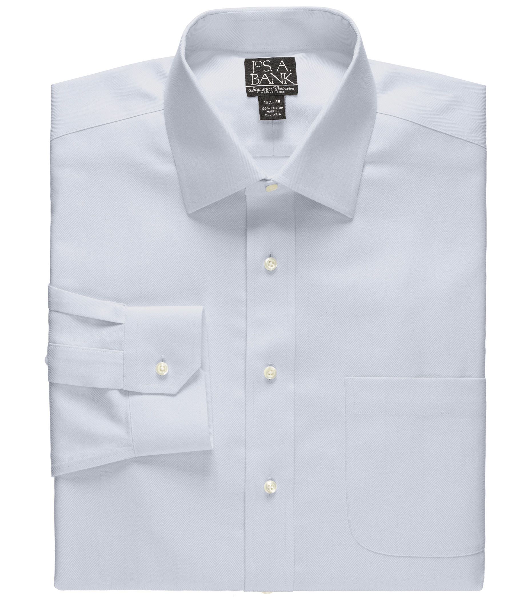 Signature Spread Collar Patterned Dress Shirt Big or Tall