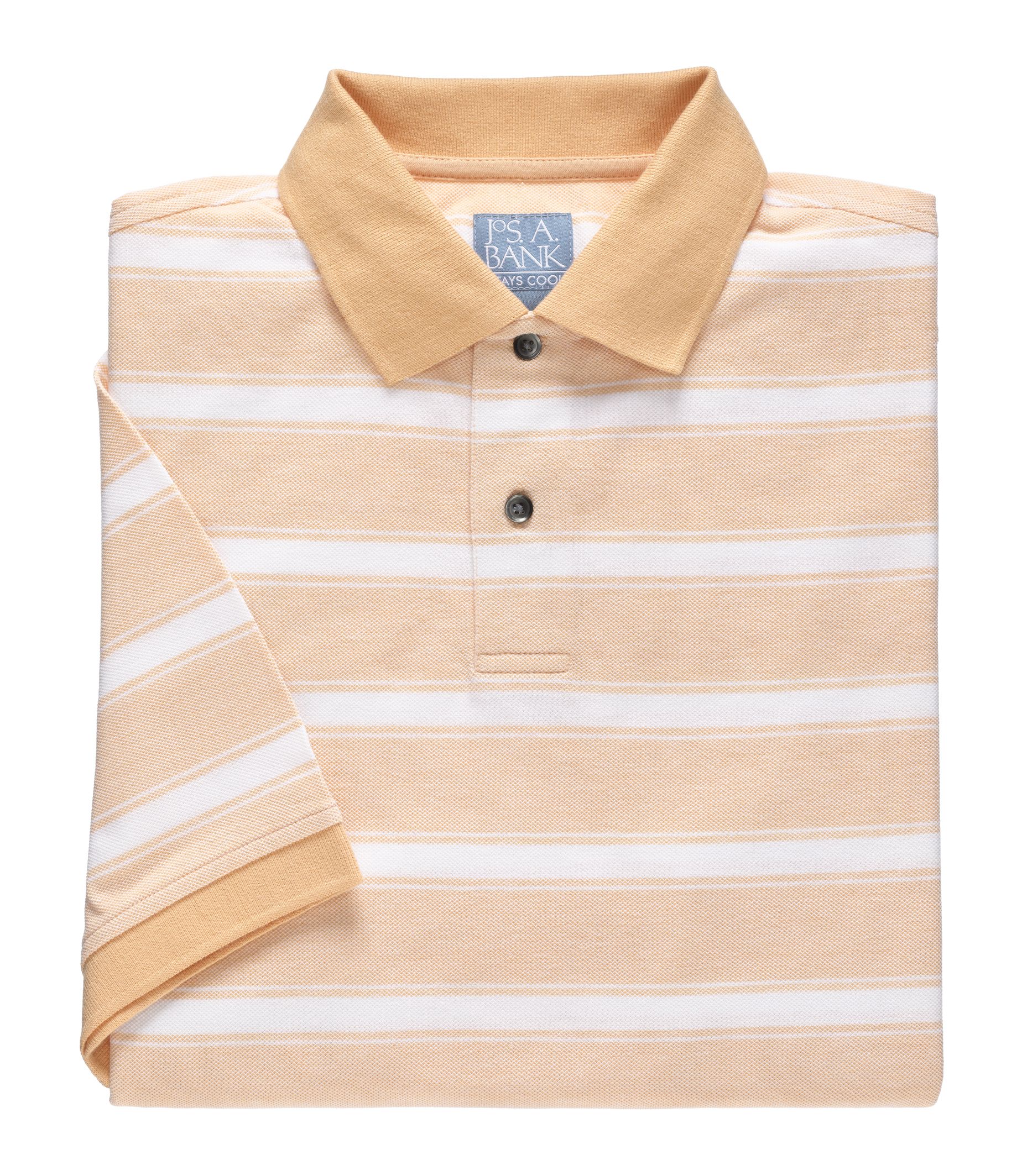 Stays Cool Striped Pique Polo