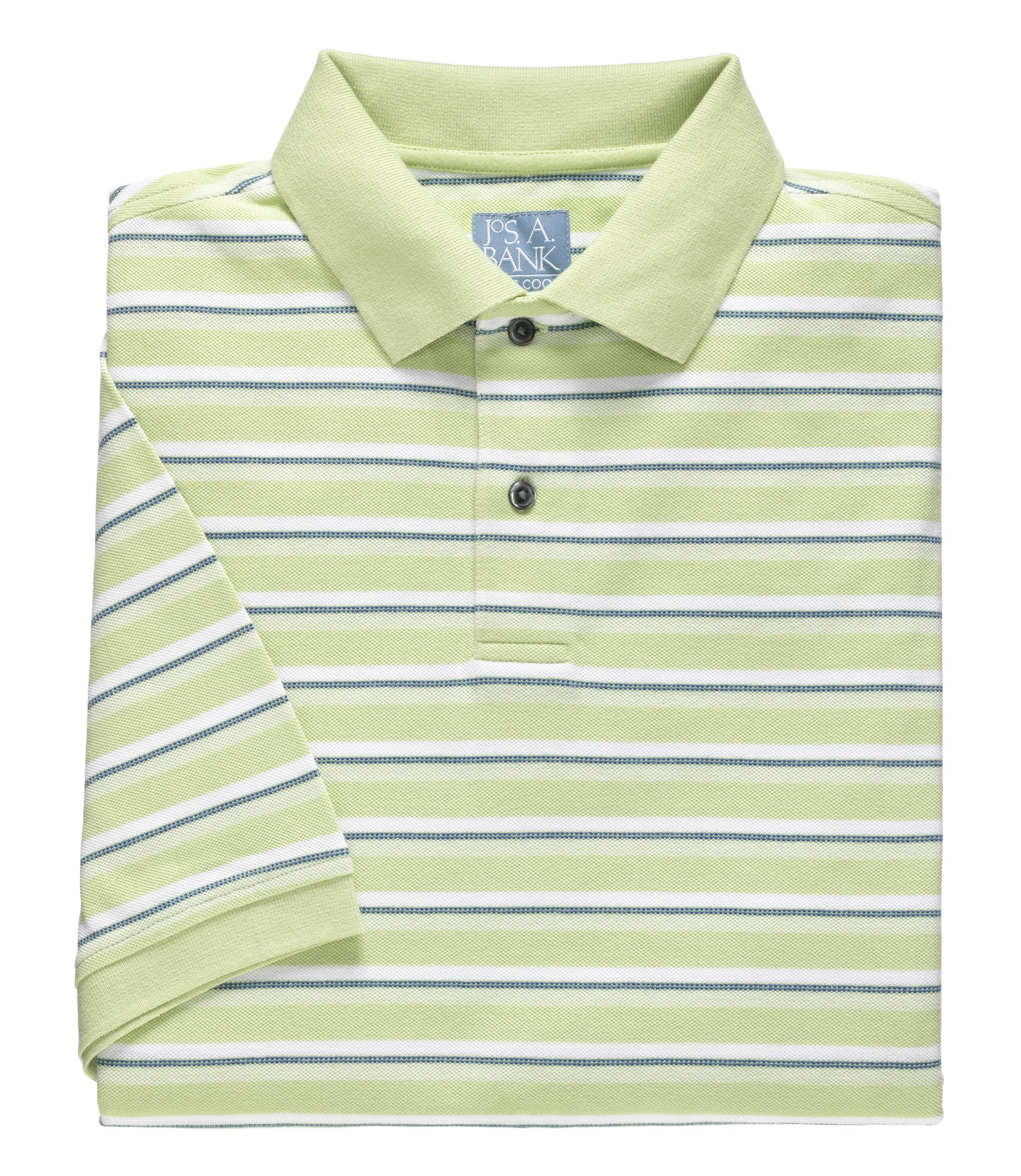 Stays Cool Striped Pique Polo