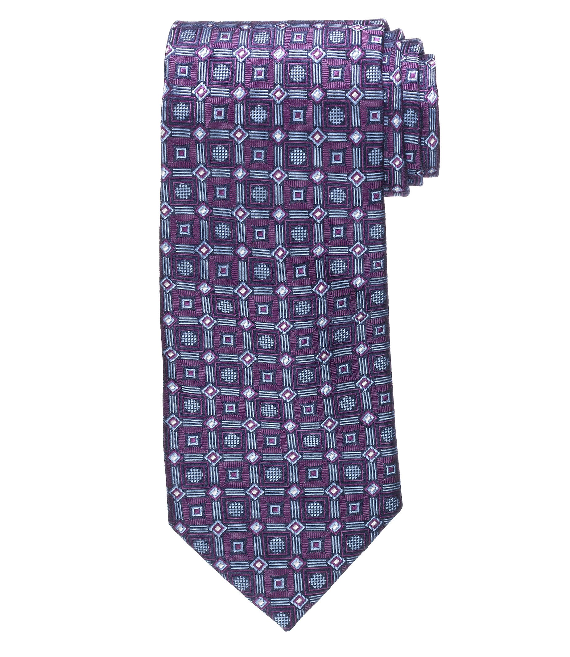 Signature Ornate Grid with Squares Tie