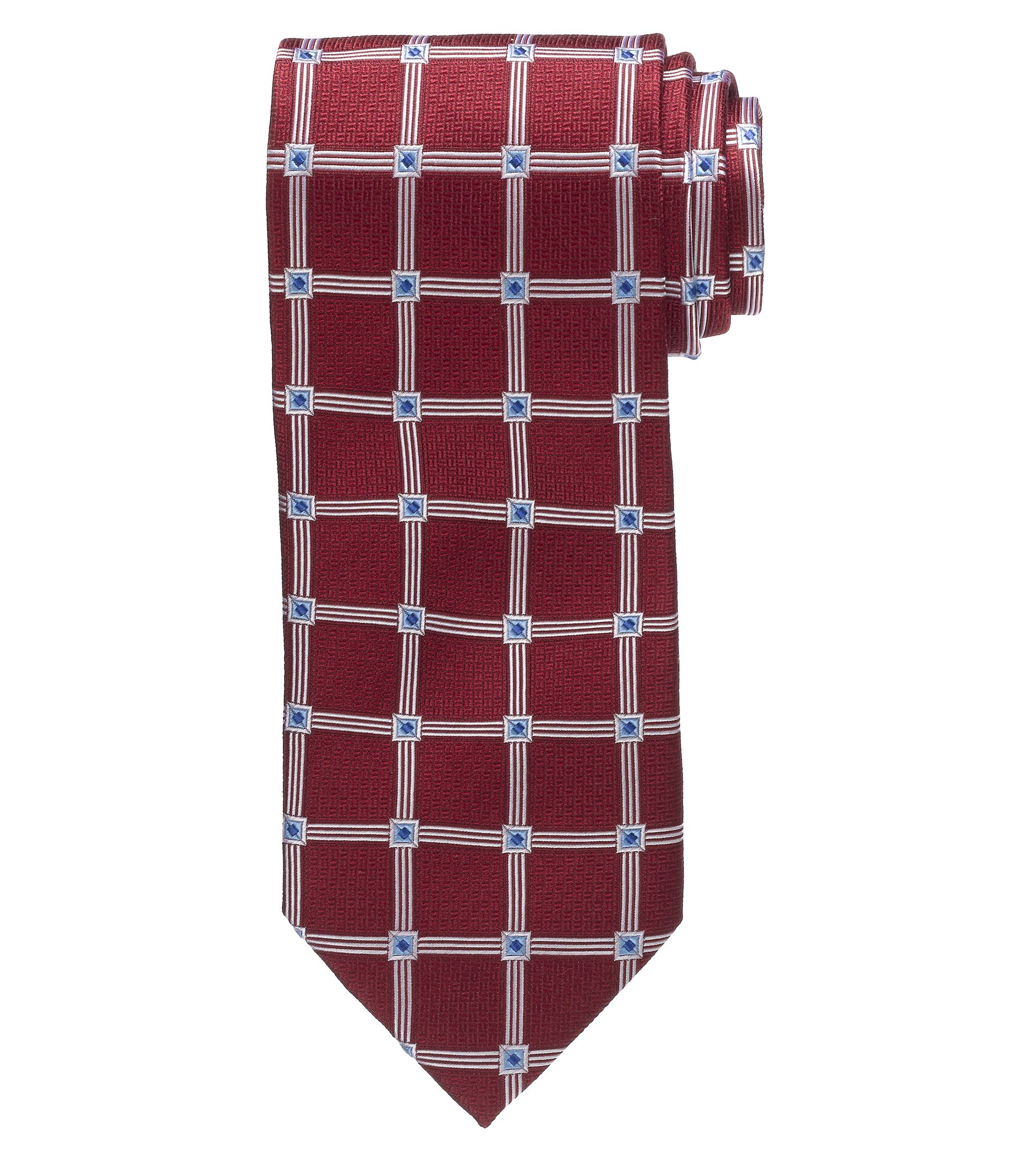 Executive Large Grid On Basketweave Tie | Livebuzz