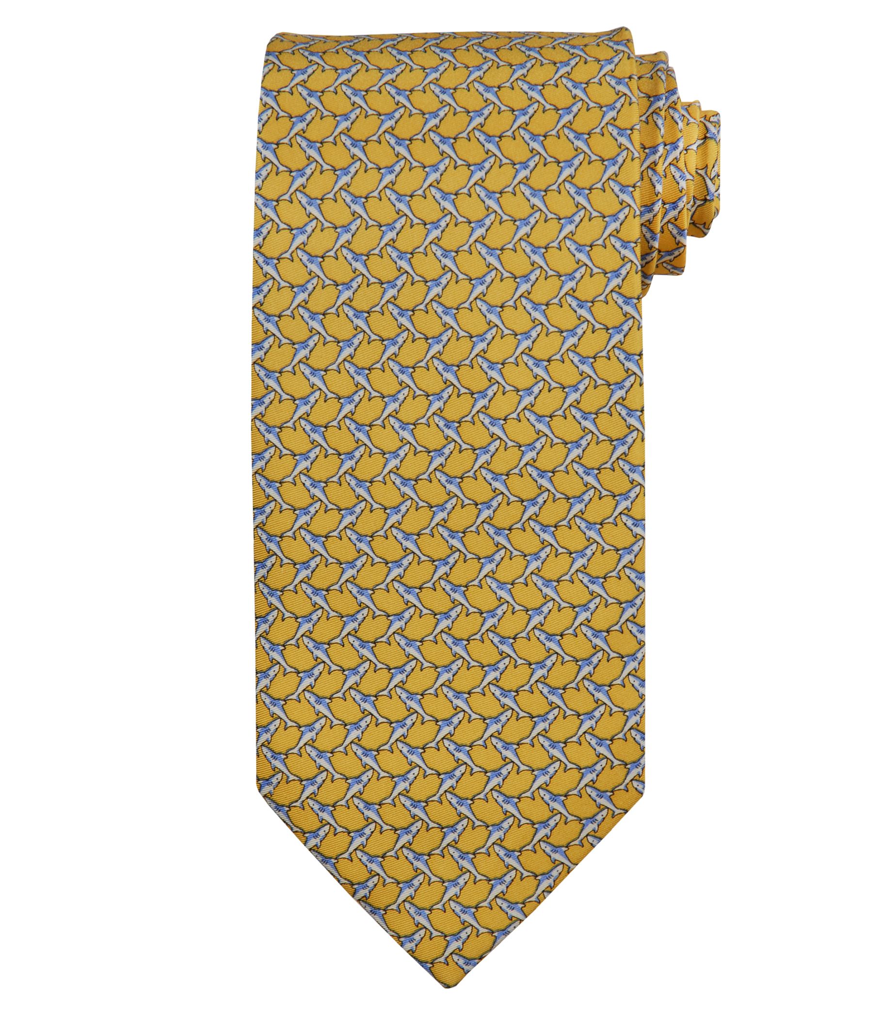 Conversational Allover Sharks Tie