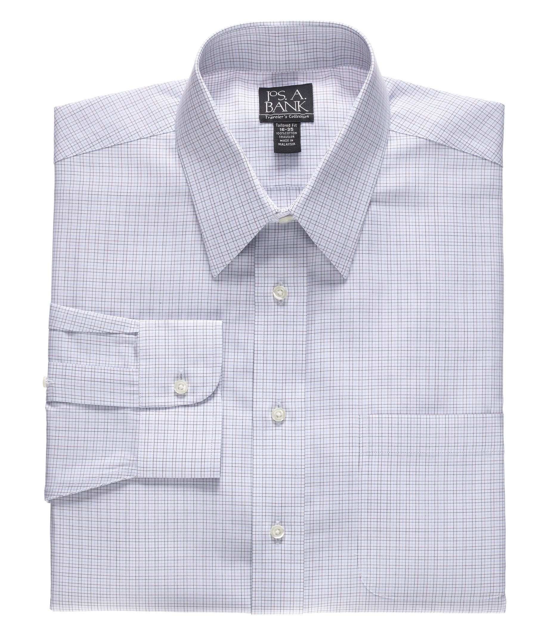 Traveler Tailored Fit Point Collar Dress Shirt