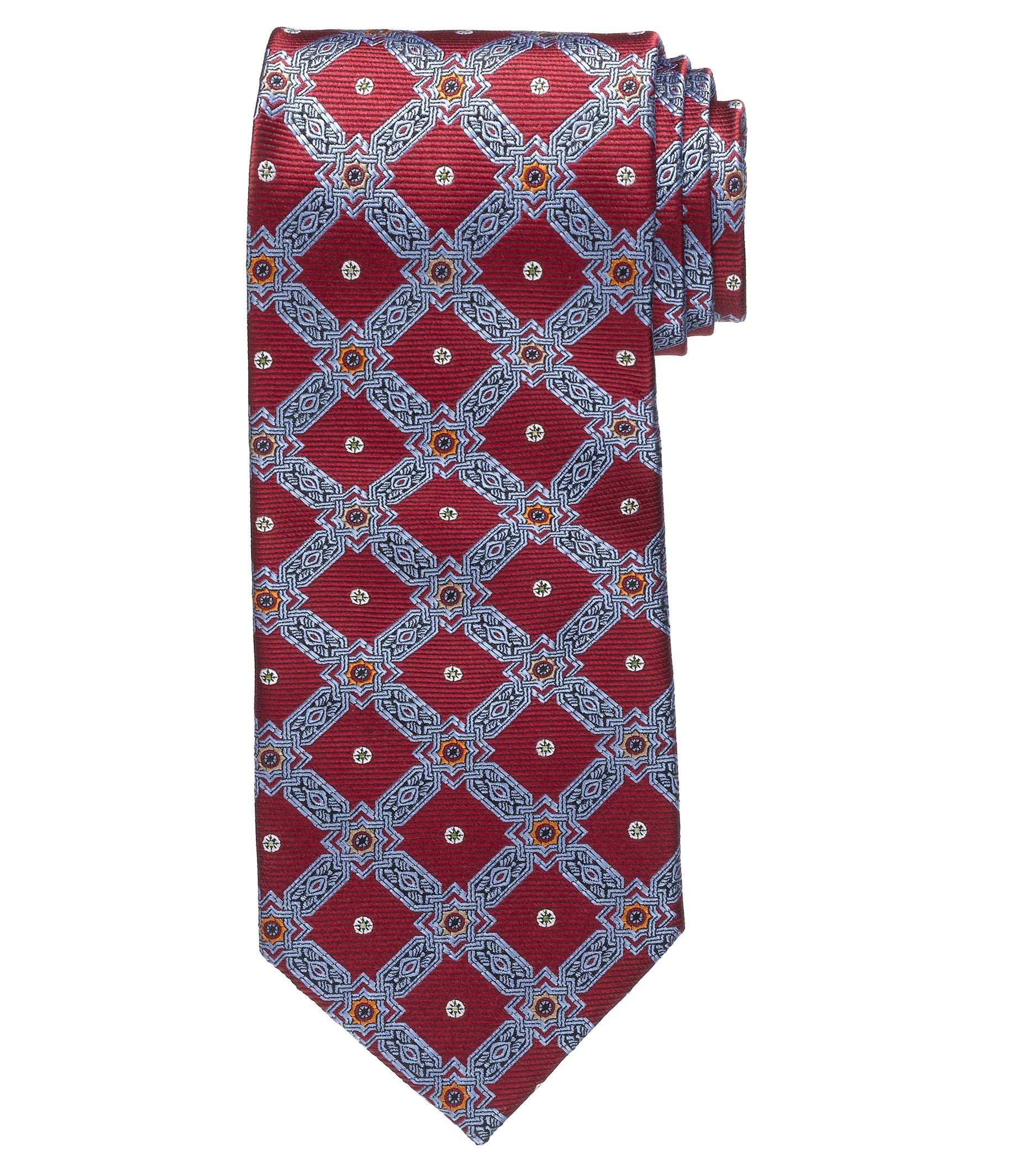 Signature Large Ornate Grid Tie | Triveo