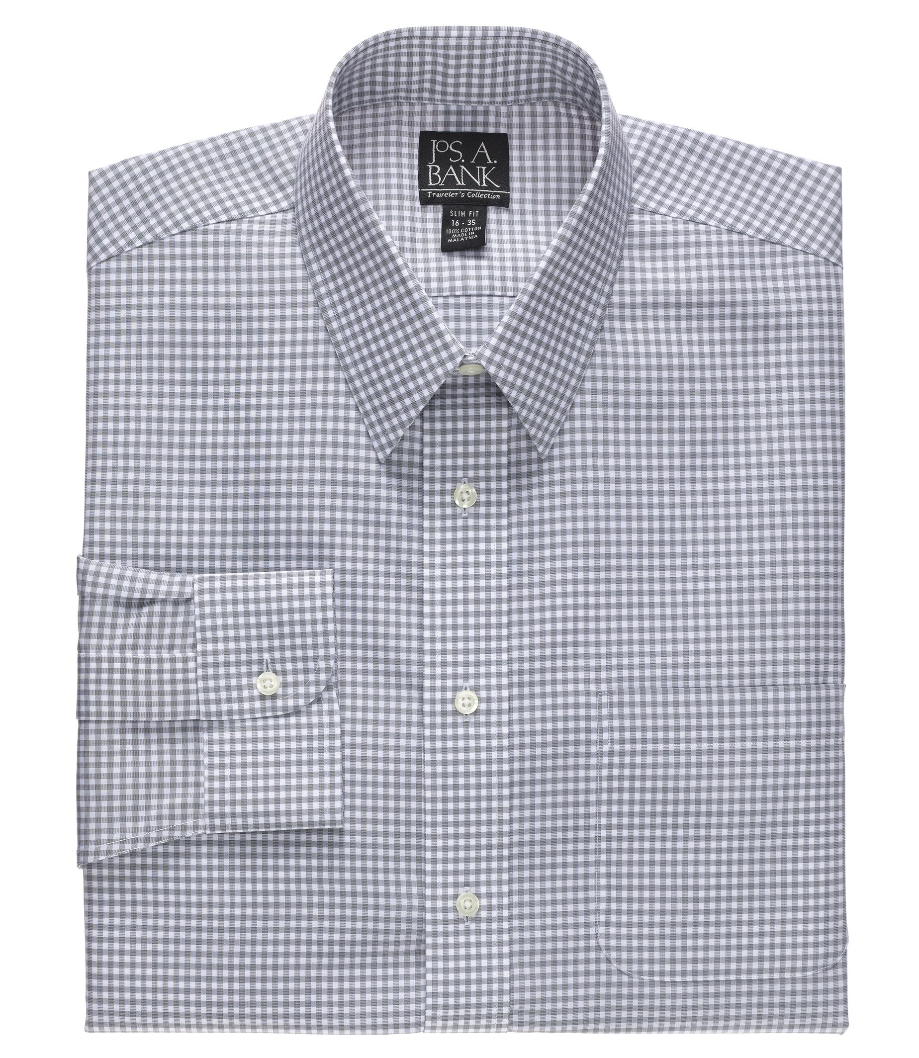 Traveler Slim Fit Longsleeve Point Collar Dress Shirt Yoba