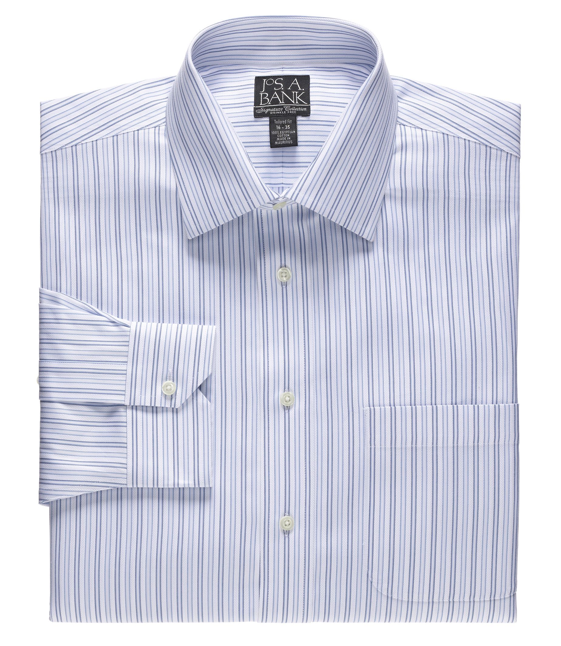 Stretch Bar Stripe Dress Shirt