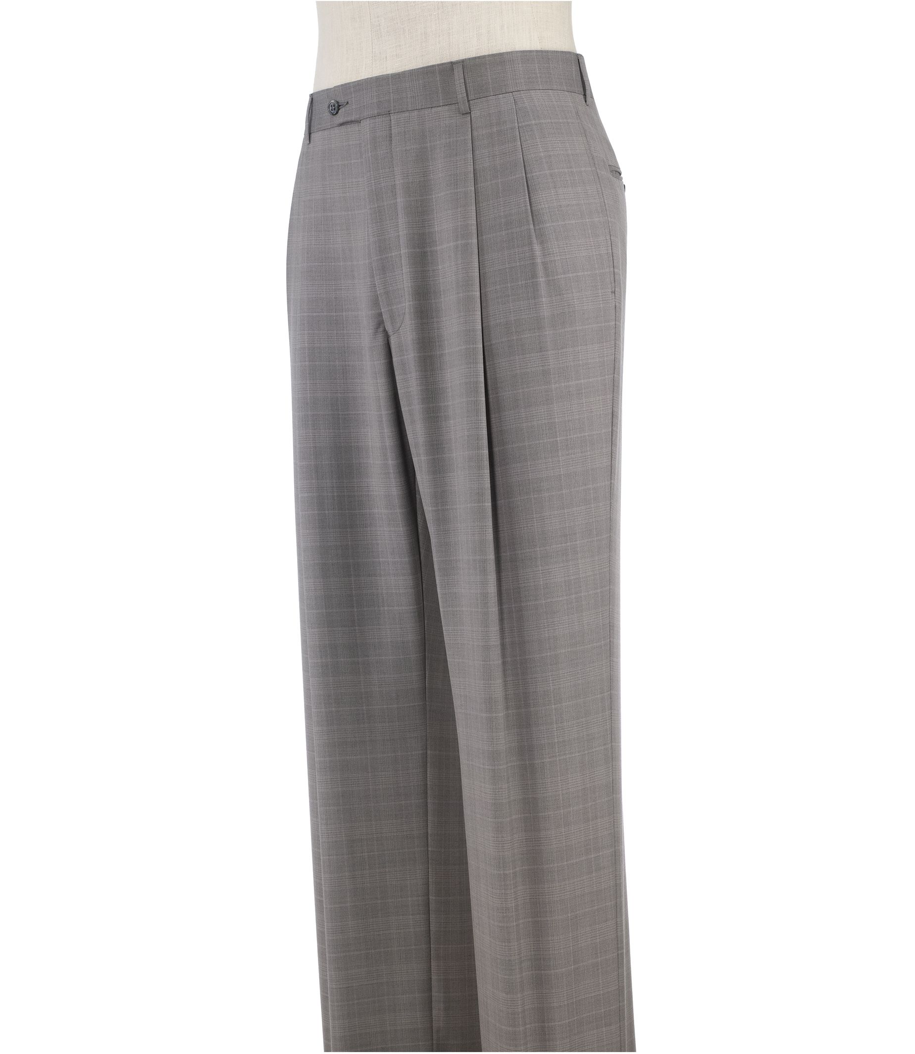 pleated front trousers