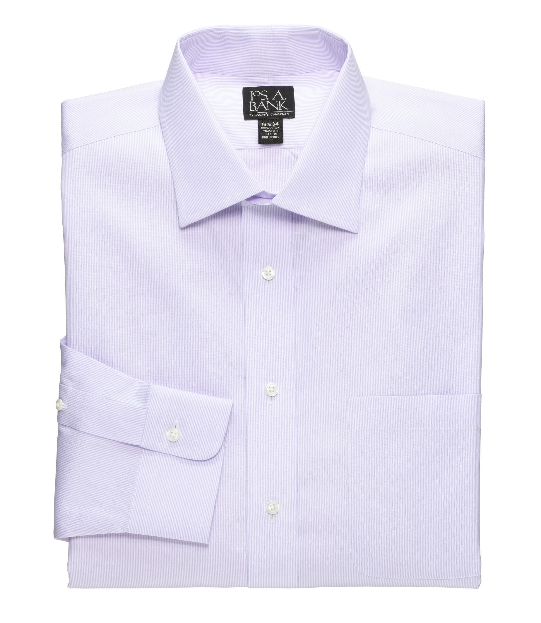 Traveler Tailored Fit Spread Collar Dress Shirt Big Or Tall | Edgetype