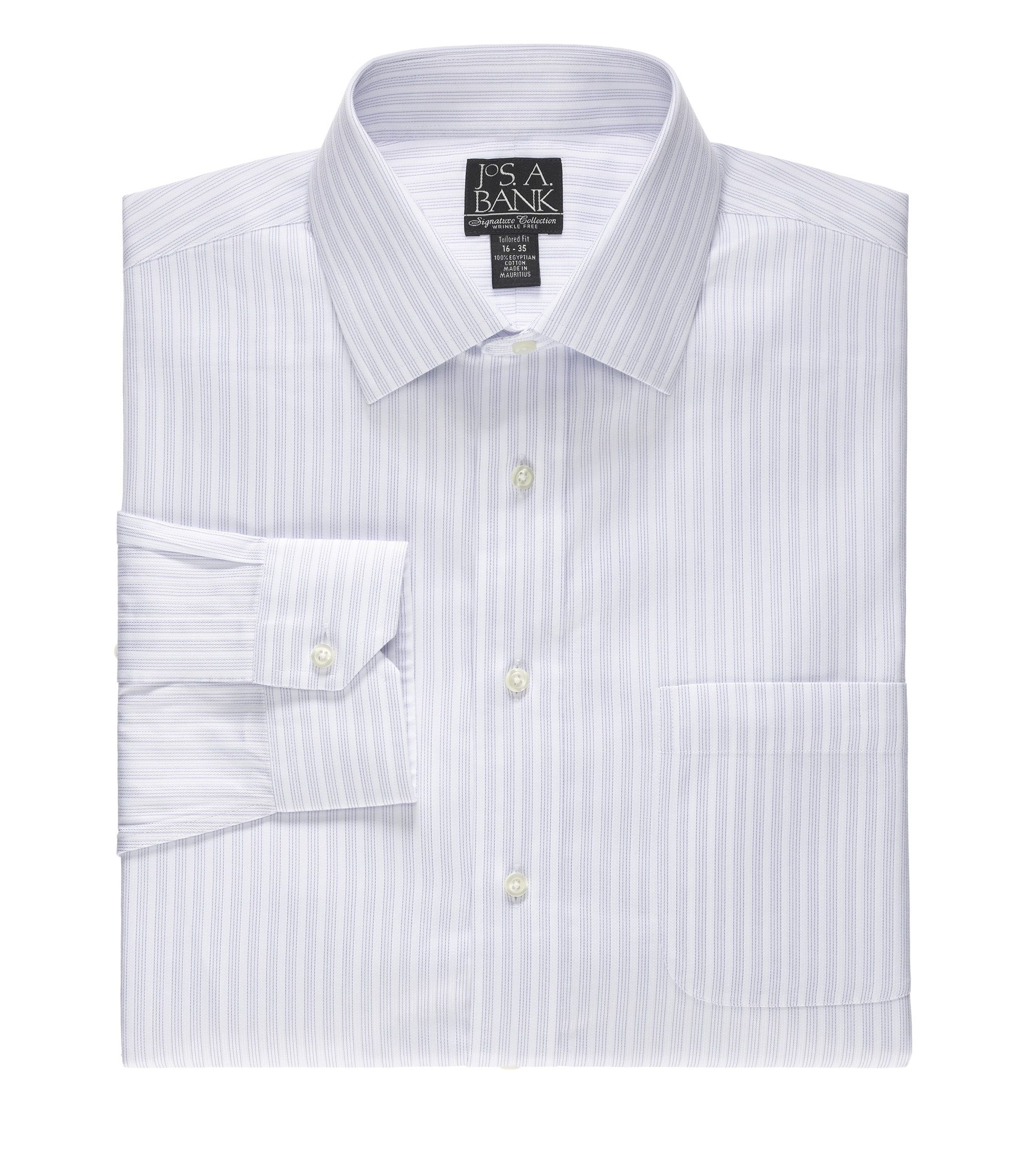 Signature Wrinklefree Spread Collar Check Dress Shirt. Chatlounge