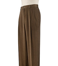 Executive Collection Traditional Fit Pleated-Front Corduroy Pants CLEARANCE