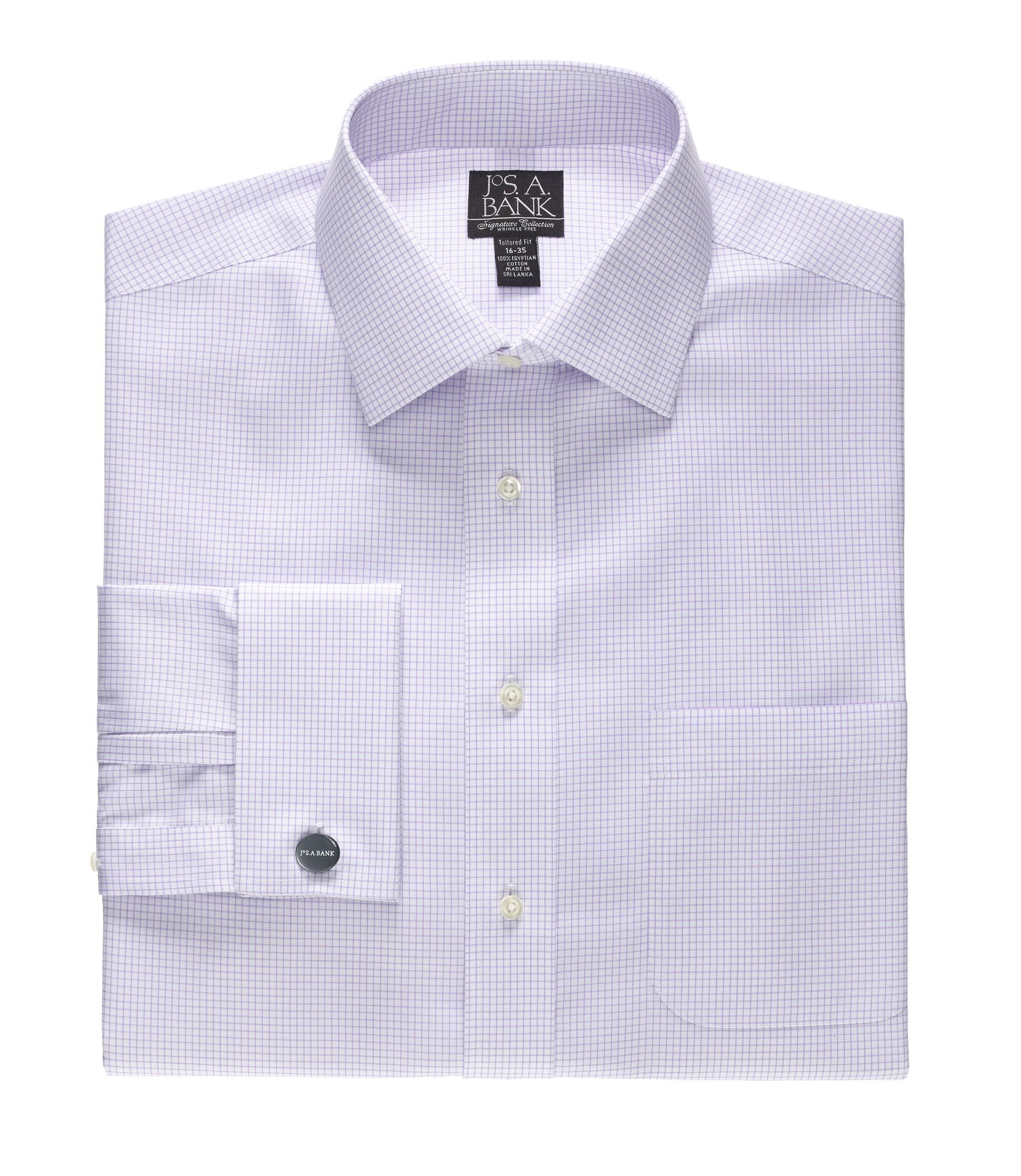 Signature Tailored Fit Spread Collar, French Cuff Dress Shirt