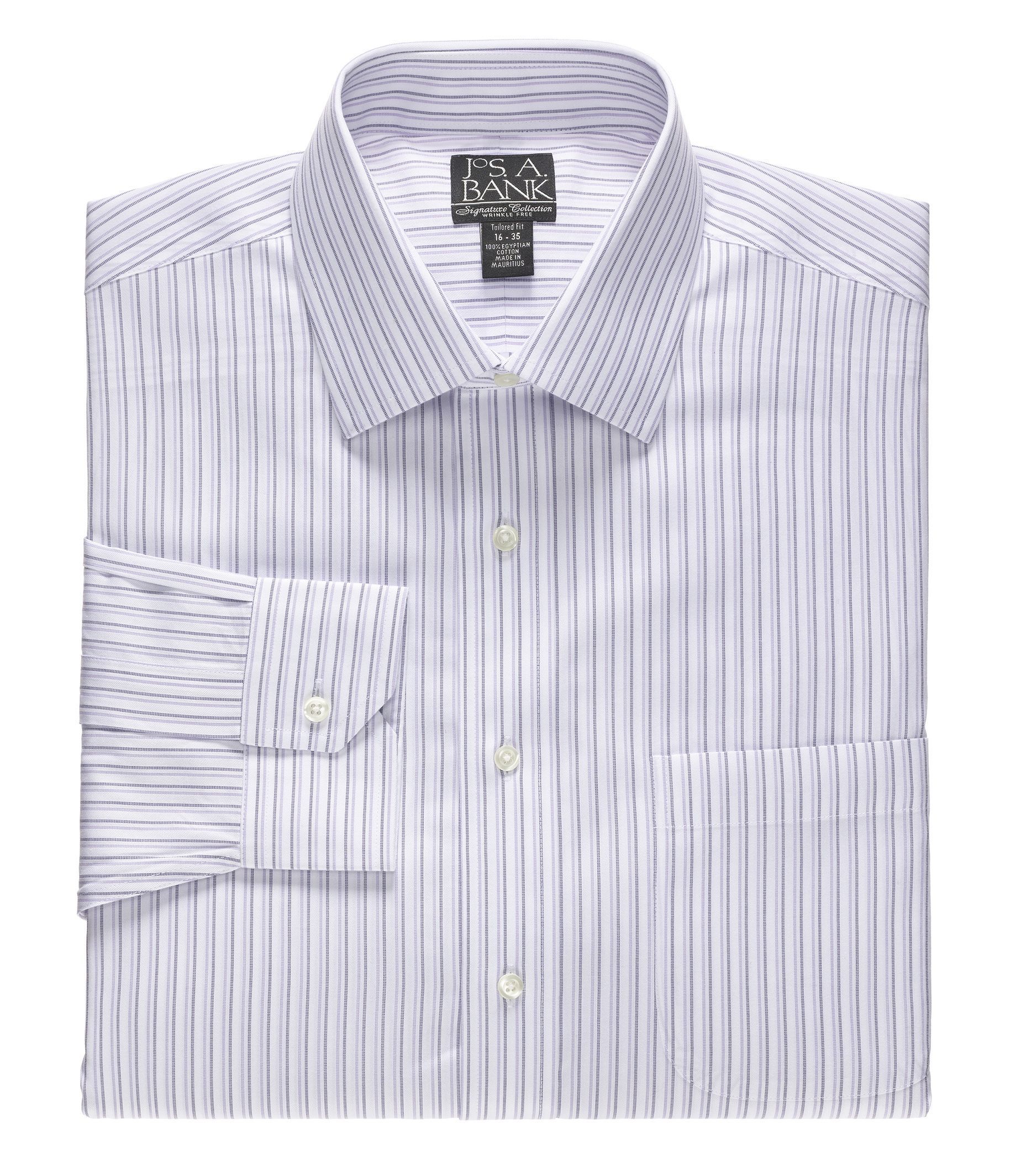 Signature Tailored Fit Spread Collar, Barrell Cuff Dress Shirt