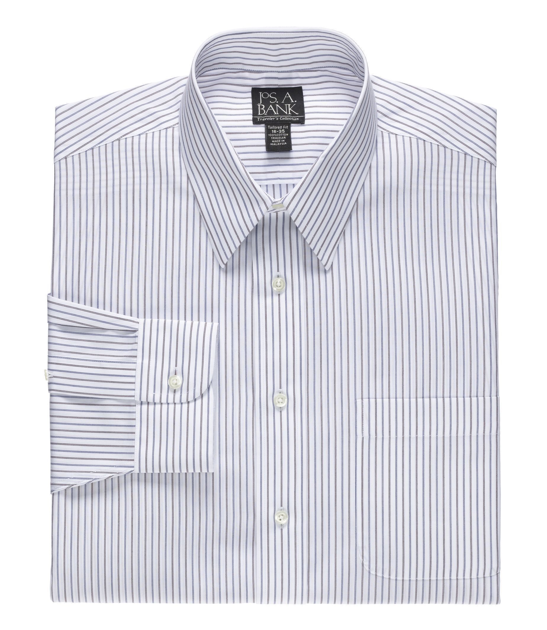 Travelers Slim Fit Point Collar Dress Shirt Innosphere