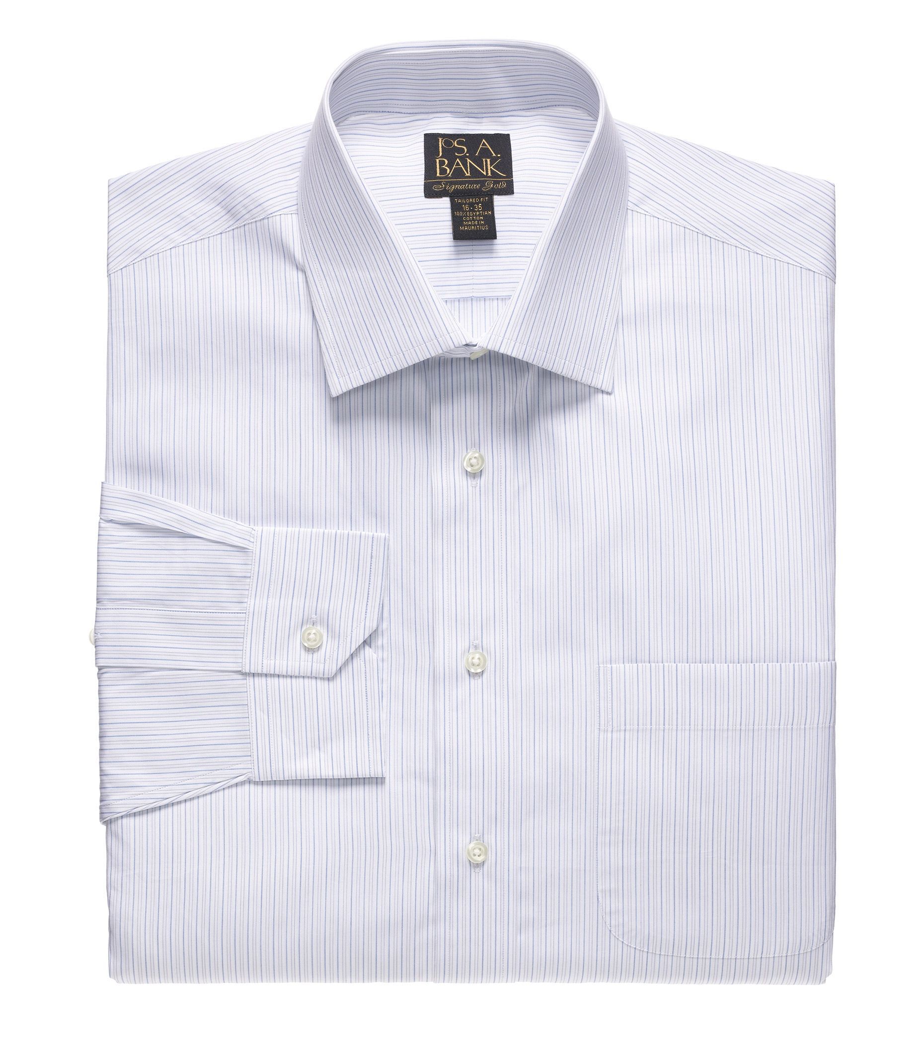 Signature Gold Tailored Fit Spread Collar Dress Shirt
