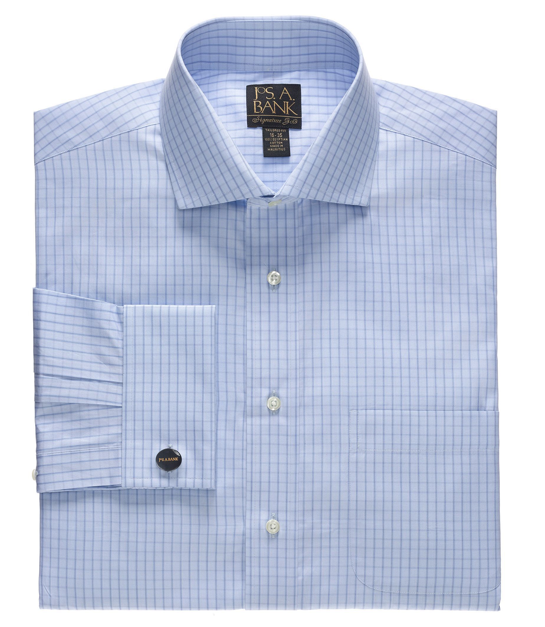 Signature Gold Tailored Fit Cutaway Collar/French Cuff Dress Shirt