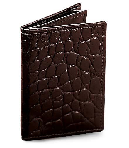Signature Gold Genuine Alligator Card Case
