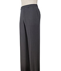 Traveler Collection Tailored Fit Flat Front Washable Wool Dress Pants