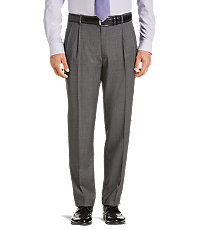 Traveler Collection Traditional Fit Pleat Front Washable Wool Dress Pants
