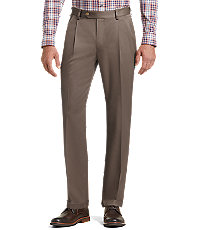 Traveler Collection Traditional Fit Pleated Front Twill Pants - Big & Tall