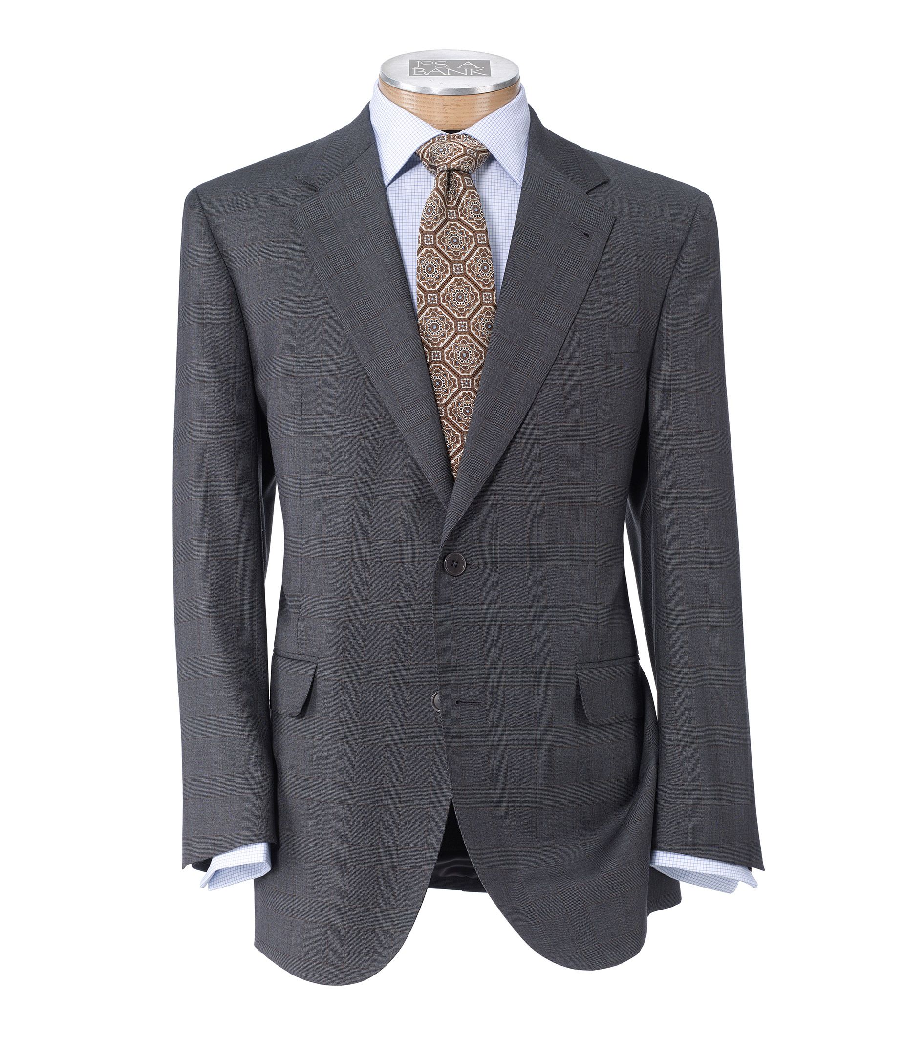 Signature Gold 2-Button Wool Plain Front Tailored Fit Suit