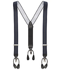 Navy Stretch Silk Braces